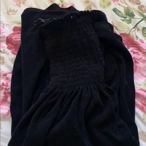 Black strapless dress